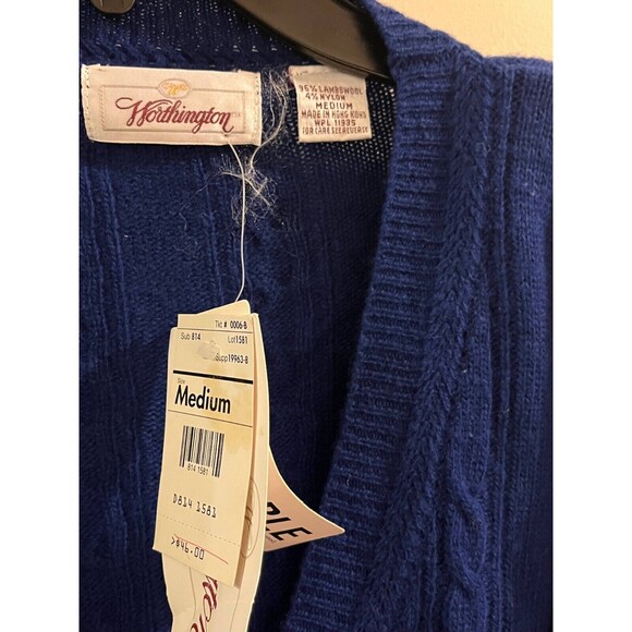 Worthington Vintage Cardigan Women's Size M Academia Y2K Oversized NEW - Picture 5 of 6